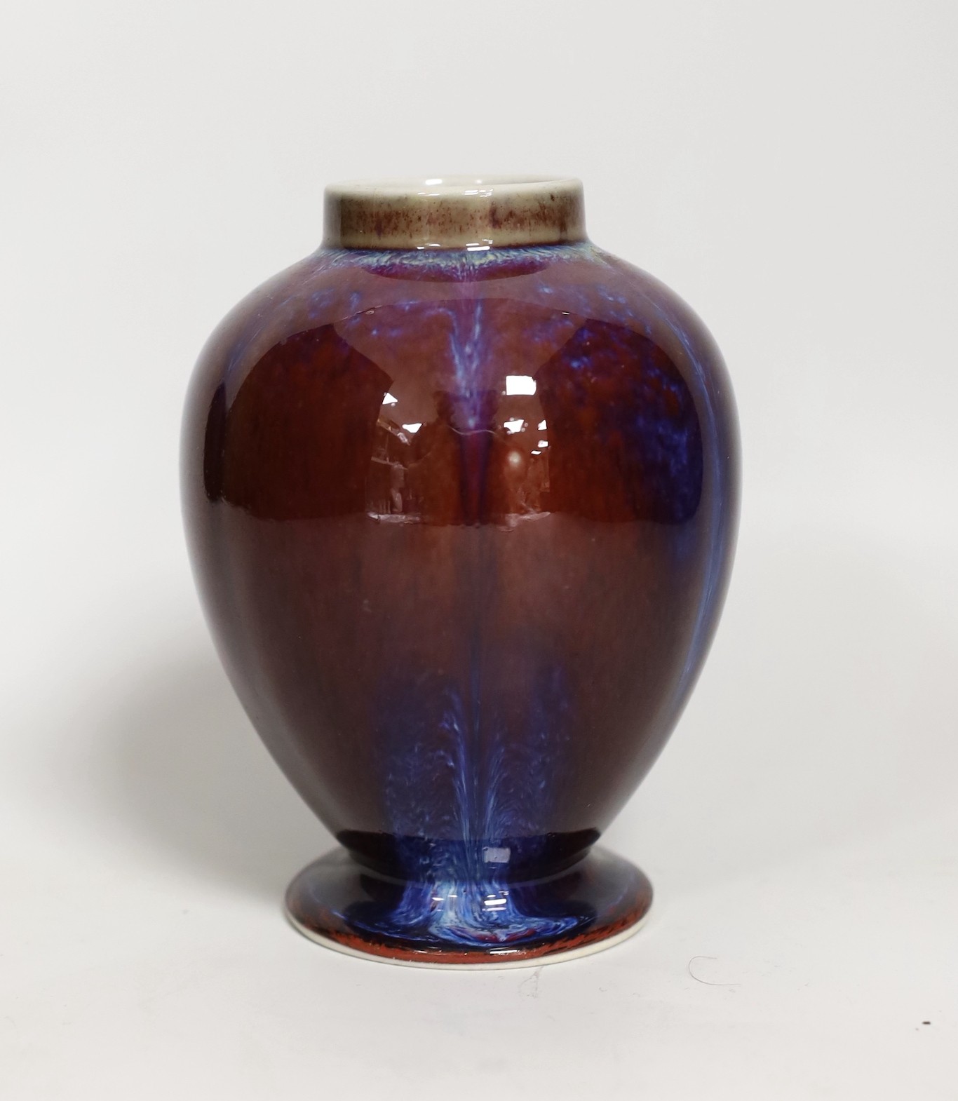 A Chinese flambe vase, 14cm